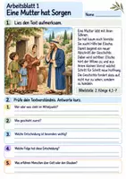 Vorschau - Arbeitsblätter - Elischa und das Öl der Witwe | Religion Klasse 3 Arbeitsblätter | Evangelische Religionslehre | 10 Arbeitsblätter als PDF - Seite 1
