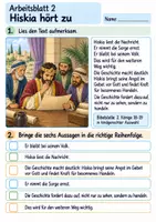 Vorschau - Arbeitsblätter - Hiskia betet um Hilfe | Religion Klasse 3 Arbeitsblätter | Evangelische Religionslehre | 10 Arbeitsblätter als PDF - Seite 2