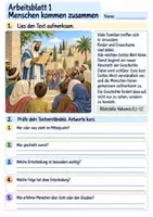 Vorschau - Arbeitsblätter - Esra liest Gottes Wort | Religion Klasse 3 Arbeitsblätter | Evangelische Religionslehre | 10 Arbeitsblätter als PDF - Seite 1