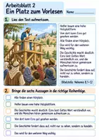Vorschau - Arbeitsblätter - Esra liest Gottes Wort | Religion Klasse 3 Arbeitsblätter | Evangelische Religionslehre | 10 Arbeitsblätter als PDF - Seite 2