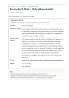 Vorschau - Arbeitsblätter - Formelle E-Mail schreiben Englisch - Seite 1