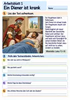 Vorschau - Arbeitsblätter - Jesus hilft dem Hauptmann | Religion Klasse 3 Arbeitsblätter | Evangelische Religionslehre | 10 Arbeitsblätter als PDF - Seite 1
