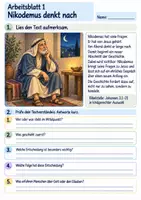 Vorschau - Arbeitsblätter - Jesus begegnet Nikodemus | Religion Klasse 3 Arbeitsblätter | Evangelische Religionslehre | 10 Arbeitsblätter als PDF - Seite 1