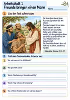 Vorschau - Arbeitsblätter - Jesus hilft einem gehörlosen Mann | Religion Klasse 3 Arbeitsblätter | Evangelische Religionslehre | 10 Arbeitsblätter als PDF - Seite 1