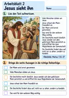 Vorschau - Arbeitsblätter - Jesus hilft einem gehörlosen Mann | Religion Klasse 3 Arbeitsblätter | Evangelische Religionslehre | 10 Arbeitsblätter als PDF - Seite 2