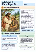 Vorschau - Arbeitsblätter - Jesus hilft einem gehörlosen Mann | Religion Klasse 3 Arbeitsblätter | Evangelische Religionslehre | 10 Arbeitsblätter als PDF - Seite 3