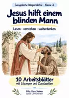 Vorschau - Arbeitsblätter - Jesus hilft einem blinden Mann | Religion Klasse 3 Arbeitsblätter | Evangelische Religionslehre | 10 Arbeitsblätter als PDF - Deckblatt