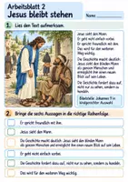Vorschau - Arbeitsblätter - Jesus hilft einem blinden Mann | Religion Klasse 3 Arbeitsblätter | Evangelische Religionslehre | 10 Arbeitsblätter als PDF - Seite 2