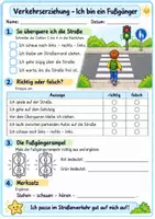 Vorschau - Arbeitsblätter - Verkehrserziehung_Fußgänger - Deckblatt