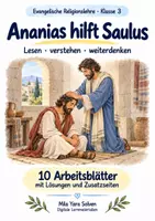 Vorschau - Arbeitsblätter - Ananias hilft Saulus | Religion Klasse 3 Arbeitsblätter | Evangelische Religionslehre | 10 Arbeitsblätter als PDF - Deckblatt