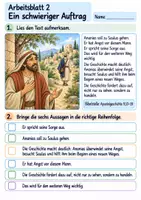 Vorschau - Arbeitsblätter - Ananias hilft Saulus | Religion Klasse 3 Arbeitsblätter | Evangelische Religionslehre | 10 Arbeitsblätter als PDF - Seite 2