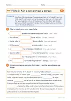 Vista previa - Hojas de trabajo - Dictados 6º Primaria gratis: normas y ficha aún y por qué - página 1