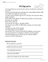 Vorschau - Arbeitsblätter - 30 Lesetexte für Kinder - A2 Niveau, DaF/DaZ - Seite 3