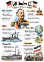Vorschau - Arbeitsblätter - Lernplakat + Arbeitsblätter zum Thema "Wilhelm der Zweite" + Lösung & MP3 + Infografik - Deckblatt