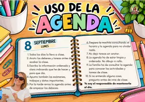 Vista previa - Refuerzo / NEE / Materiales de apoyo - USO DE LA AGENDA (CAST-CAT) - página 3