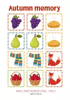 anteprima - Esercizi - Memor.y di Autunno - vocabolario Inglese, Fall vocabulary game, ESL - Pagina 2