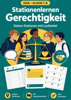 Vorschau - Arbeitsblätter - Stationenlernen Gerechtigkeit, Klasse 7-8 - Deckblatt