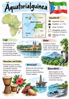 Vorschau - Arbeitsblätter - Lernposter + AB mit Fragen zum Thema "Äquatorialguinea" + Lösungsblatt - Deckblatt