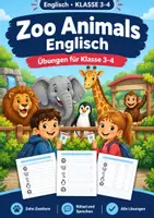 Vorschau - Arbeitsblätter - Zoo animals Englisch, Klasse 3-4, Übungen - Deckblatt
