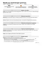 Vorschau - Arbeitsblätter - Arbeitsblatt: Metallgewinnung + Infotext - Deckblatt