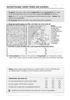 Vorschau - Arbeitsblätter - Suchsel Europa: Länder finden und zuordnen Klasse 4-6 - Deckblatt