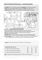 Vorschau - Arbeitsblätter - Kreuzworträtsel Bundesländer und Hauptstädte Klasse 4–5 - Deckblatt