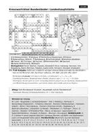 Vorschau - Arbeitsblätter - Kreuzworträtsel Bundesländer und Hauptstädte Klasse 4–5 - Seite 1
