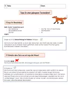 Vorschau - Arbeitsblätter - Tipps für den Tiersteckbrief (Texte verfassen, 3. Klasse) - Deckblatt