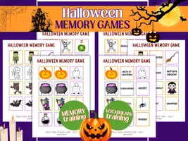anteprima - Esercizi - Halloween Memor.y Game, vocabolario inglese - English vocabulary review - Pagina di copertina