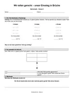 Vorschau - Stundenentwürfe - Einstieg Brüche Ab + Tafelbild - Deckblatt