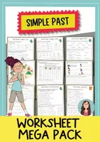 Vorschau - Arbeitsblätter - Simple Past Übungen Klasse 5/6 – Arbeitsblätter mit unregelmäßigen Verben - Deckblatt