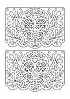 Vorschau - Mal- und Bastelvorlagen - Papel Picado – Bastelvorlagen zum Día de los Muertos - Seite 2