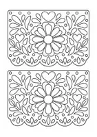 Vorschau - Mal- und Bastelvorlagen - Papel Picado – Bastelvorlagen zum Día de los Muertos - Seite 3