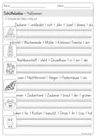Vorschau - Arbeitsblätter - Schüttelsätze Halloween | 3-fach differenziert | Lineatur der 2. und 3. Klasse - Seite 3