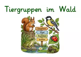 Vorschau - Arbeitsblätter - Waldtiere | Tiergruppen im Wald | Klettspiel - Seite 2