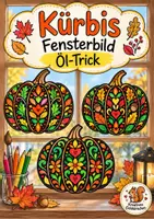 Vorschau - Mal- und Bastelvorlagen - Fensterbild Herbst Kunst Fensterdeko Kürbis Entspannung Vertretungsstunde - Deckblatt