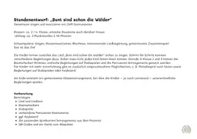 Vorschau - Stundenentwürfe - Bunt sind schon die Wälder - Klassenmusizieren mit Orff - Seite 3