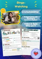 Vorschau - Stundenentwürfe - Binge Watching - Arbeitsblätter & Präsentation - Deckblatt