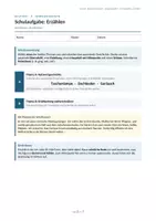 Vorschau - Klassenarbeiten - Schulaufgabe Erzählen Kl. 5 – mit Musterlösung - Seite 1