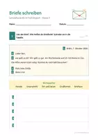 Vorschau - Arbeitsblätter - Lernzielkontrolle Briefe schreiben Klasse 3 Deutsch - Seite 2