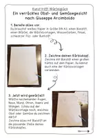 Vorschau - Arbeitsblätter - Giuseppe Arcimboldo - Obst- und Gemüsegesichter würfeln - Kunst mit Wasserfarben - Seite 3