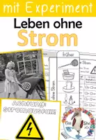 Vorschau - Unterrichtsreihen - Strom / Elektrizität - Leben ohne Strom - mit Experiment & Bildkarten - Deckblatt