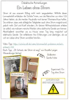 Vorschau - Unterrichtsreihen - Strom / Elektrizität - Leben ohne Strom - mit Experiment & Bildkarten - Seite 1