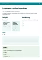 Vorschau - Unterrichtsreihen - Potenzen - Potenzen berechnen und vergleichen - Theorie- und Aufgabenheft inklusive Lösungen - Seite 2