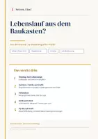 Vorschau - Arbeitsblätter - Von der Normal- zur Bastelbiografie – Individualisierung nach Beck (Sek II) - Deckblatt