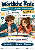 Vorschau - Arbeitsblätter - wörtliche Rede - Klasse 5-6 mit Lösungen - Deckblatt