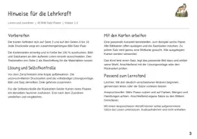 Vorschau - Stationenlernen - Tiere im Wald Erste Sätze lesen Satz Bild Zuordnung - Seite 2