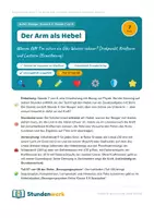 Vorschau - Stundenentwürfe - Bewegungssystem Hebel am Arm Klasse 5 6 (Std 7) - Deckblatt