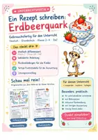 Vorschau - Arbeitsblätter - Aufsatz zum Thema "Rezept schreiben": Erdbeerquark Kl. 2- 4 - Deckblatt