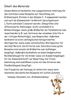 Vorschau - Arbeitsblätter - Aufsatz zum Thema "Rezept schreiben": Erdbeerquark Kl. 2- 4 - Seite 1